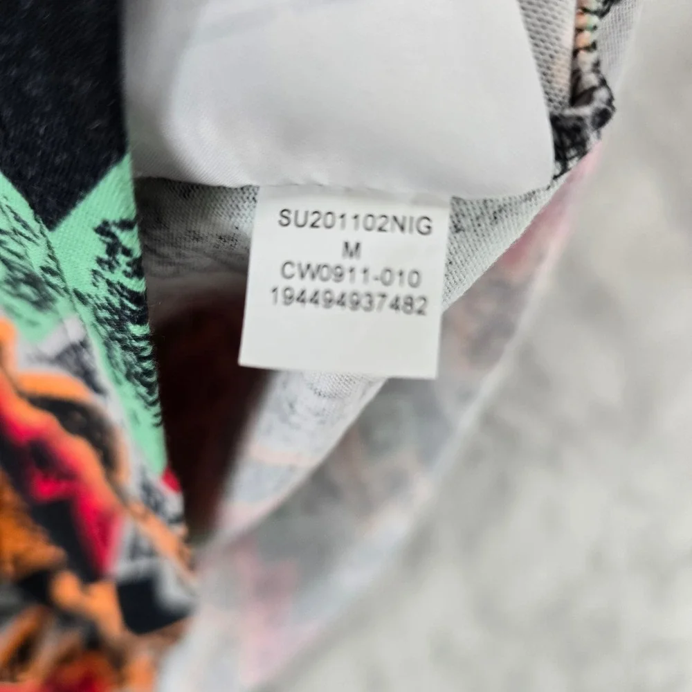 Nike Air Jordan Shirt Mens Medium Retro 7 Hare All Over Print Geometric VII